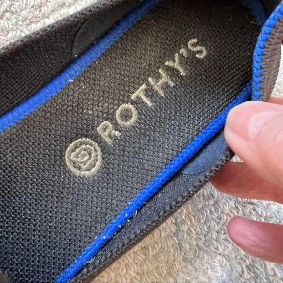 ROTHYS THE LOAFER ALMOND TOE SIZE 6.5 BLACK - Picture 3 of 9